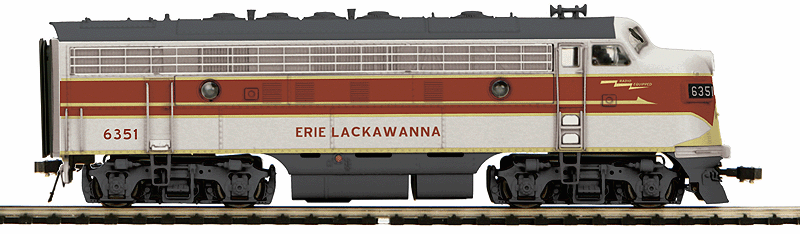 Diesel EMD F7A - Proto-Sound 3.0 & DCC Equipped -- Erie Lackawanna #6351
