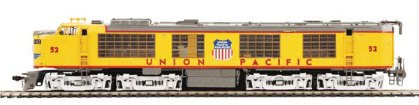 GE GTEL 4500hp Gas Turbine Electric - Standard DC w/ProtoSmoker System -- Union Pacific #52 (Armour Yellow, gray)