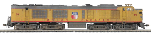 GE GTEL 4500hp Gas Turbine Electric - Proto-Sound 3.0, Smoke & DCC Equipped -- Union Pacific #59 (Armour Yellow, gray)