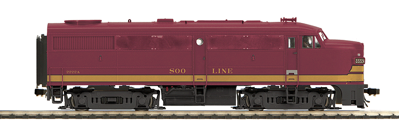 Alco FA1 w/Proto-Sound 3.0 & DCC -- Soo Line #2222A (maroon, gold)