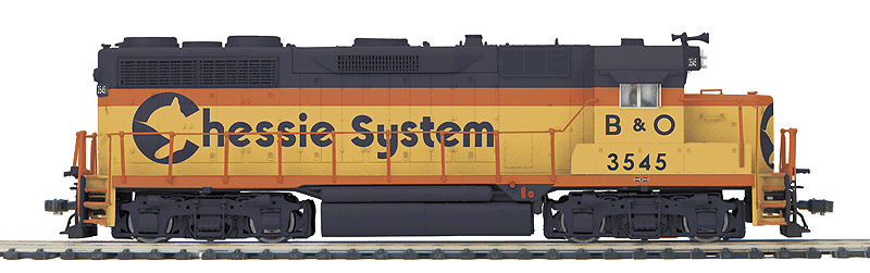 EMD GP35 - Standard DC -- Chessie System/B&O #3545 (yellow, vermillion, blue)