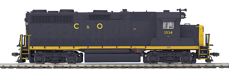 EMD GP35 Marklin 3-Rail w/Proto-Sound 3E+ & DCC -- Chesapeake & Ohio #3534 (blue, yellow, C&O on Hood)