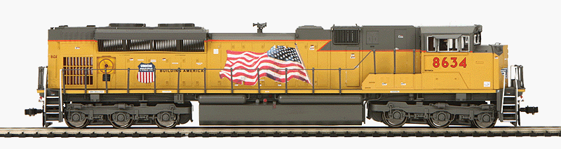 EMD SD70ACe Marklin 3-Rail w/Proto-Sound 3E+ & DCC -- Union Pacific #8634 (Armour Yellow, gray, Building America Logo & Flag)