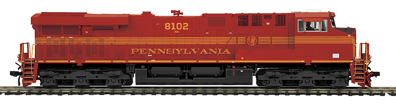 GE ES44AC w/Proto-Sound 3.0 & DCC -- Norfolk Southern #8102 (Pennsylvania Railroad Heritage; Tuscan, 5-Stripe)