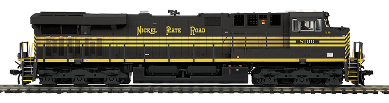 GE ES44AC - Standard DC -- Norfolk Southern #8100 (Nickel Plate Heritage, black, yellow)