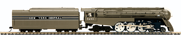 Steam 4-6-4 Streamlined Hudson Powered w/Proto-Sound 3.0 -- New York Central #5453 w/Scullin Drivers & Roller Bearing Rods (1940 Scheme)