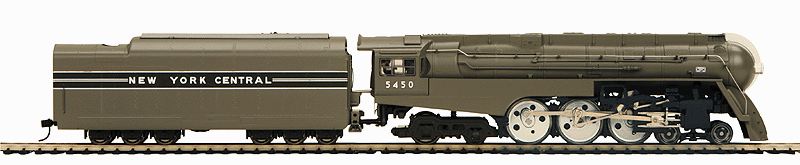 4-6-4 Dreyfuss Streamlined Hudson w/Proto-Sound 3.0 & DCC -- New York Central #5450 w/Scullin Drivers (1940 Scheme, 2-Tone Gray)