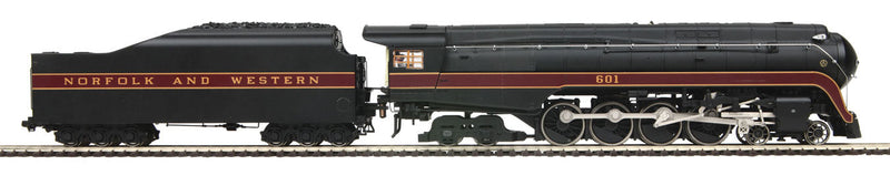 Class J 4-8-4 - Proto-Sound 3.0 & DCC -- Norfolk & Western 601 (black, maroon)