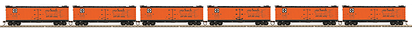 R40-2 Wood Side Reefer 6-Pack - Ready to Run -- Santa Fe #24965, 24967, 24972, 27976, 24983, 24989