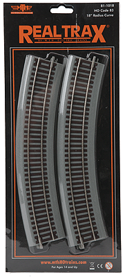 RealTrax Code 83 Track w/Roadbed -- 18" Radius Curve pkg(4)