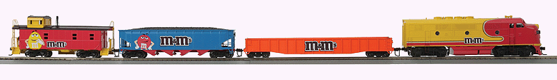Deluxe Diesel Freight Set w/Proto-Sound 3.0 -- M&Ms EMD F3, 2 Cars, Caboose, 36 x 45" RealTrax Oval, Wireless Control