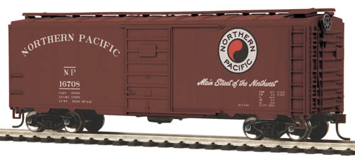 Pullman-Standard PS-1 40' Boxcar - Ready to Run -- Northern Pacific #16726 (Boxcar Red, Main Street of the Northwest Slogan)