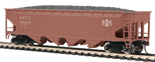 81 Series 70-Ton 4-Bay Open Hopper - Ready to Run -- Bessemer & Lake Erie #89252 (Boxcar Red)