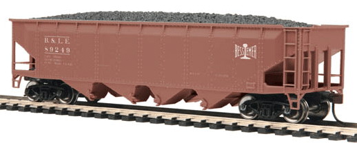 81 Series 70-Ton 4-Bay Open Hopper - Ready to Run -- Bessemer & Lake Erie #89256 (Boxcar Red)