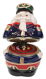 Nutcracker w/Train Deluxe Porcelain Music Box