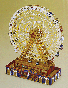 World's Fair Grand Ferris Wheel Musical & Lighted -- 15-1/4", Plays 15 Christmas Carols & 15 Classics, A/C Adapter Included