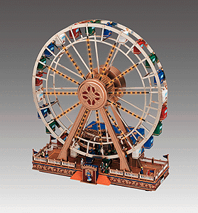 World's Fair Animated Music Box w/AC Adaptor -- Ferris Wheel w/Lights: Plays 15 Christmas Carols & 15 Classics