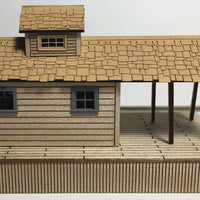 Adamsville Depot -- Laser-Cut Wood Kit - 3-13/16 x 2-1/8" 9.7 x 5.4cm