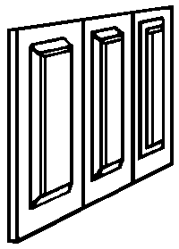 Door panel 3-high