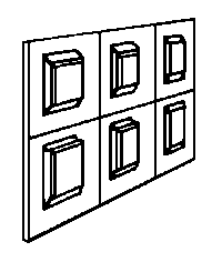 Door panel 2-high/3-wide