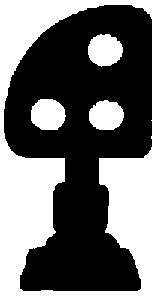 Ground-Type Dwarf Signal -- 3-Light, Left Hand