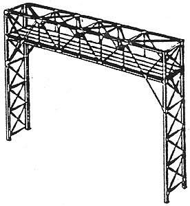 Two-Track Signal Bridge Only - Kit -- Black