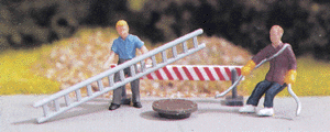 Workers -- Sewer Workers w/Gate, Ladder & Manhole
