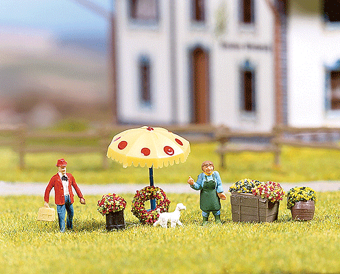 Miniature Scenes -- Flower Stand Scene