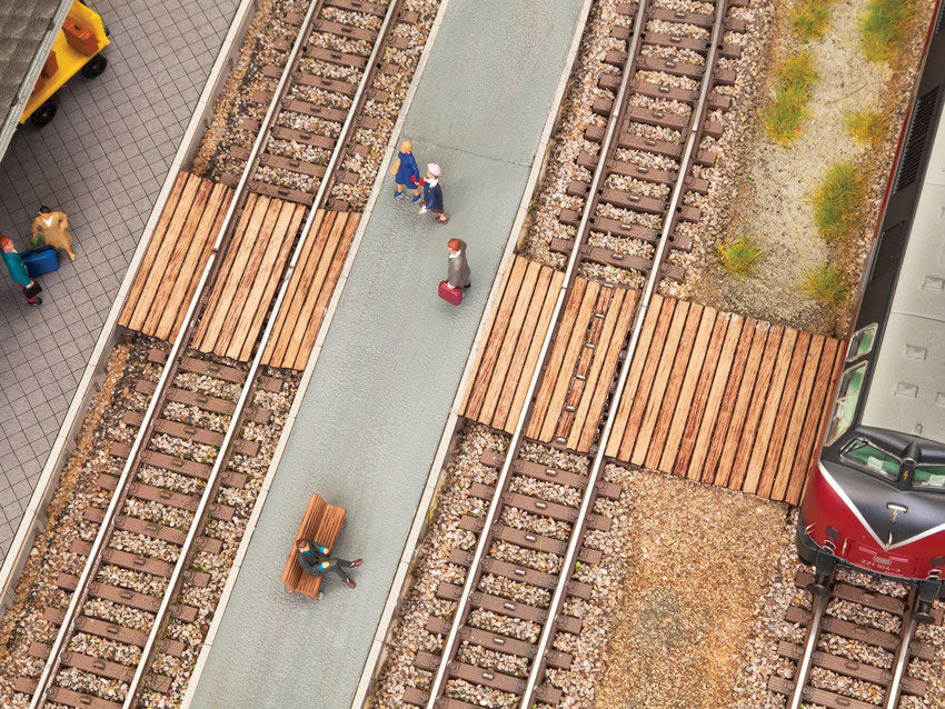 Level Platform/Pedestrian/Baggage Cart Crossing -- Laser-Cut Wood Kit
