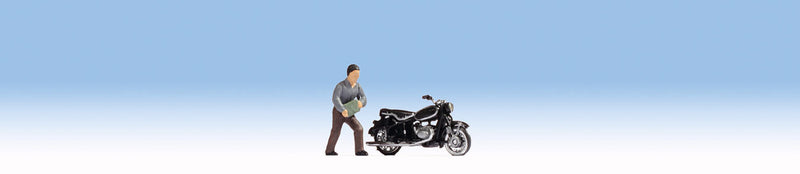BMW R60 Motorcycle w/ Driver -- Black