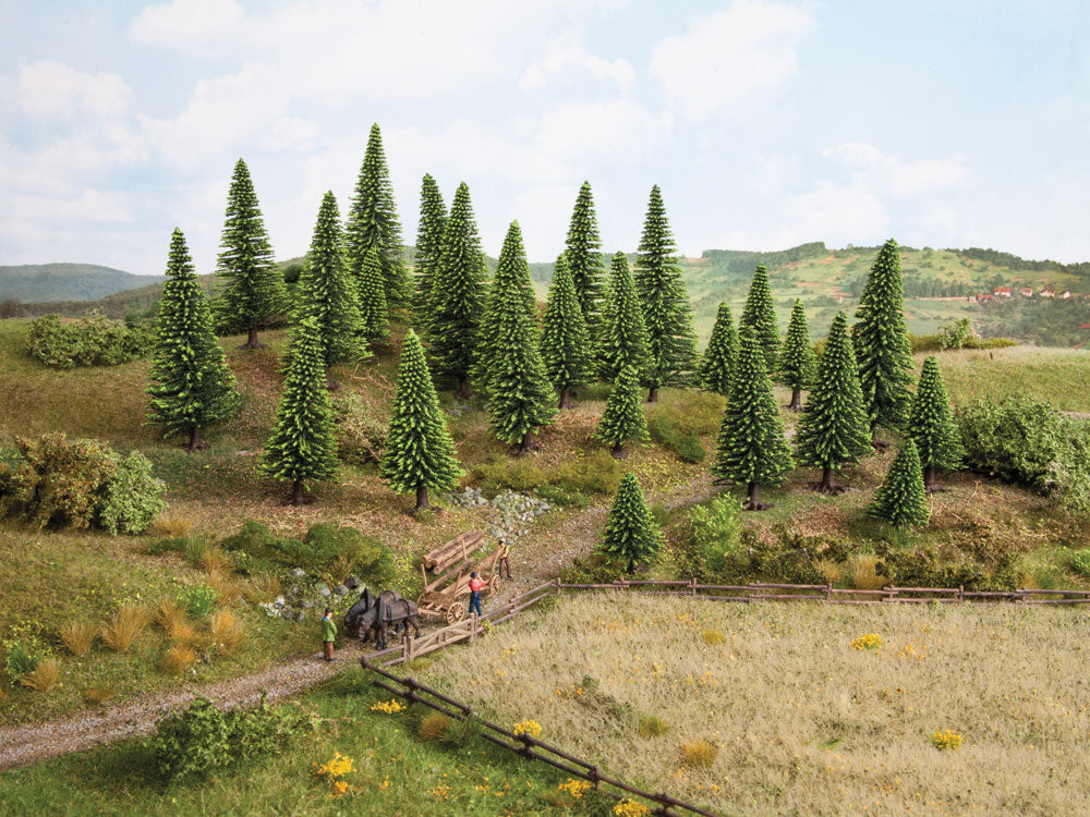 Tall Spruce Trees -- 6-5/16 - 7-1/2" 16-19cm Tall pkg(10)
