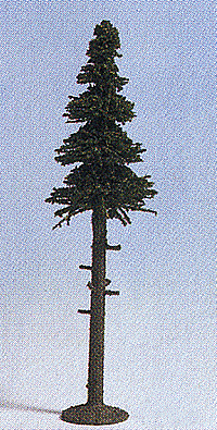 Coniferous (Evergreen) Trees -- Tall-Trunk Pine 3-3/8" 8.5cm