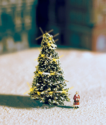 Christmas Tree w/Lights -- Includes Santa Claus Figure
