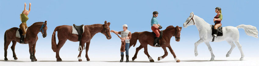 Equestrians -- 4 People & 4 Horses