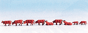 Animals -- Cows (brown; pkg(9)