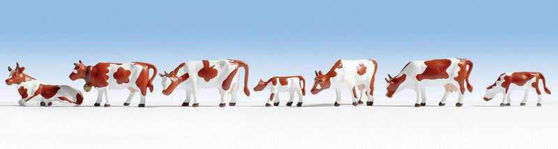Cows -- Brown & White pkg(9)
