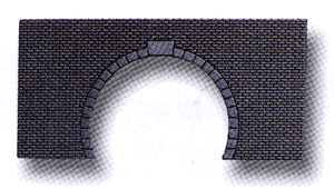 Portal -- Double Track gray Brick 14x7cm