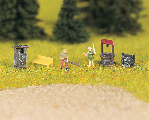 Outdoor Scene - Garden Workers -- Includes 2 Figures & Accessories