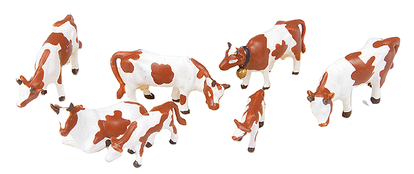 Cows -- Brown & White pkg(7)