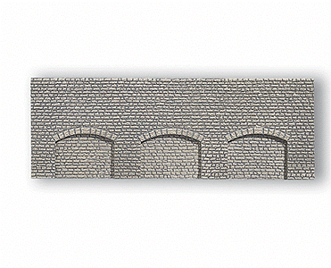 Styro-Flex Walls & Tunnel Portals -- Slight-Arch Arcade Wall (beige) 13-25/32 x 4-15/16" 35 x 12.5cm