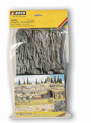 Foam Rock Formations -- Stratified Rock Wall; 13-1/2 x 8-3/4" 34 x 22cm