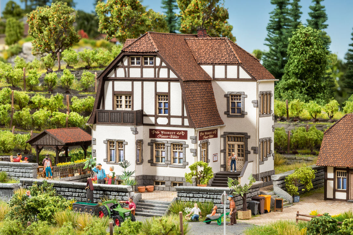 Hauser-Buhler Winery & Servants' House -- Laser-Cut Kit - Winery: 5-13/16 x 5-3/8 x 5-1/8" 14.8 x 13.7 x 3cm-5