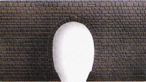 Portal -- Single Track Random Brick (gray)