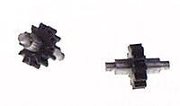 Spurgear -- 0.3 x 12T On 12T Shaft (Joe Works Mich-Cal HOn3 Shay, Etc)