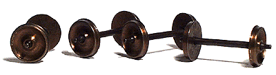 Solid Nickel Silver Wheel Sets w/Shoulder Axles pkg(4) -- Proto 64 33"/87