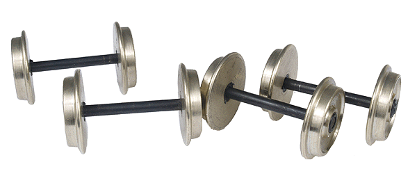 #1 Gauge Nickel Silver Wheelset -- 1:32 36"/270 3/8" Flush Axle