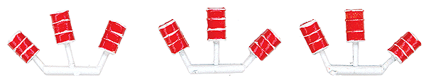 Construction Barrels -- Orange & White pkg(9)