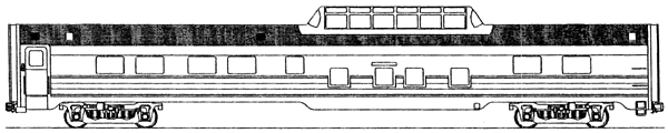 Laser-Cut Acrylic Sides w/Car Core Kit - Northern Pacific -- Budd Dome Sleeper #307-314 (Also SP&S #306; CB&Q #304-305)