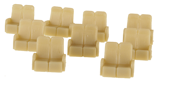 Passenger Car Seating -- Streamliner Coach Seats pkg(36)