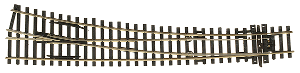 Code 100 Curved Double Radius Turnout - Streamline -- Right Hand, Electrofrog